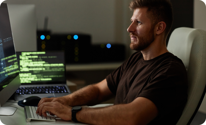 Person typing on a computer